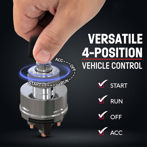4-Position Universal Ignition Key Switch