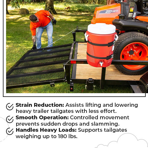 Heavy-Duty Open Trailer Tailgate Assist