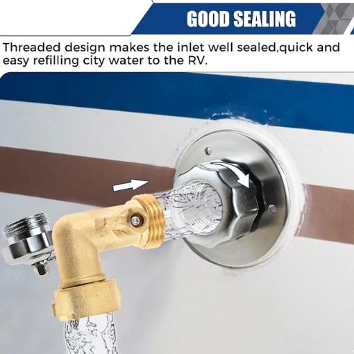 All Metal RV City Water Inlet Replacement Set