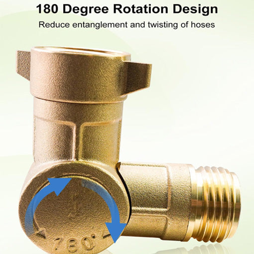 RV 180-Degree Rotating Hose Elbow Connector