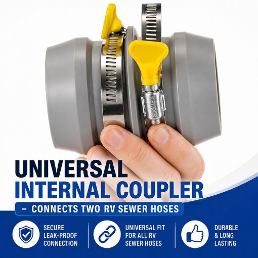 RV Universal Internal Sewer Hose Coupler