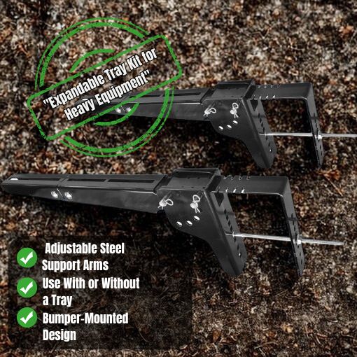 RV Bumper-Mounted Folding Support Arms