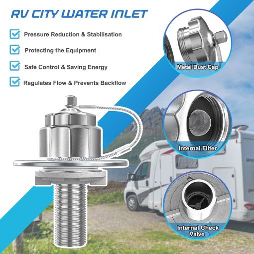 RV City Water Inlet Replacement with 90-Degree Elbow Connector