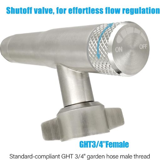 Stainless Steel RV Water Tank Filler with Shutoff Valve