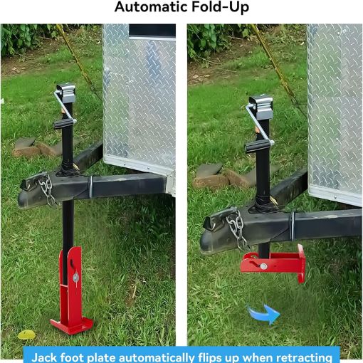 6-inch Auto-Flip Trailer Tongue Jack Foot Plate