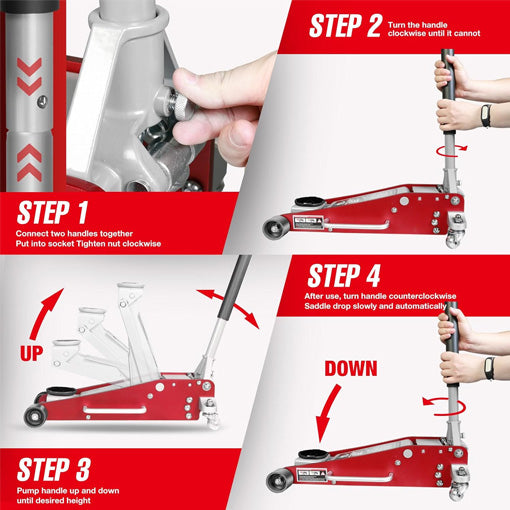 3-Ton Quick Rise Aluminum Floor Jack