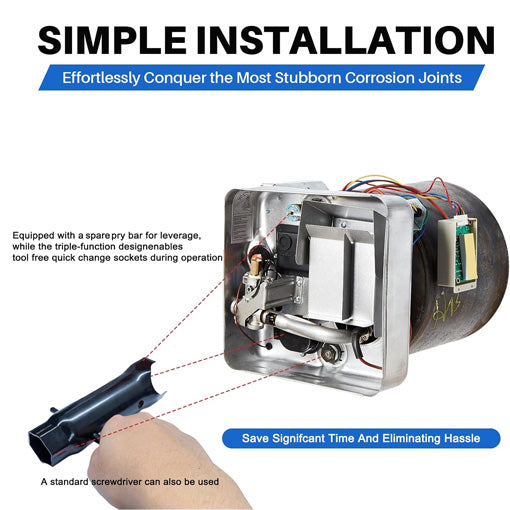 3 in 1 Quick-Release RV Water Heater Socket Wrench