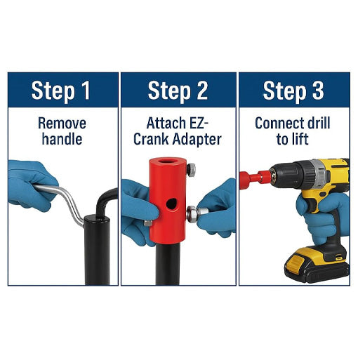 Easy-Crank Trailer Jack Drill Adapter