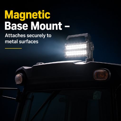 120W Magnetic LED Work Light for Tractors & Mowers