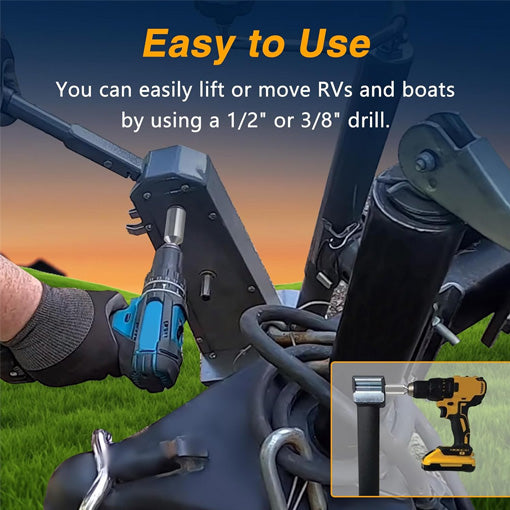 Trailer Jack Crank Handle Drill Attachment