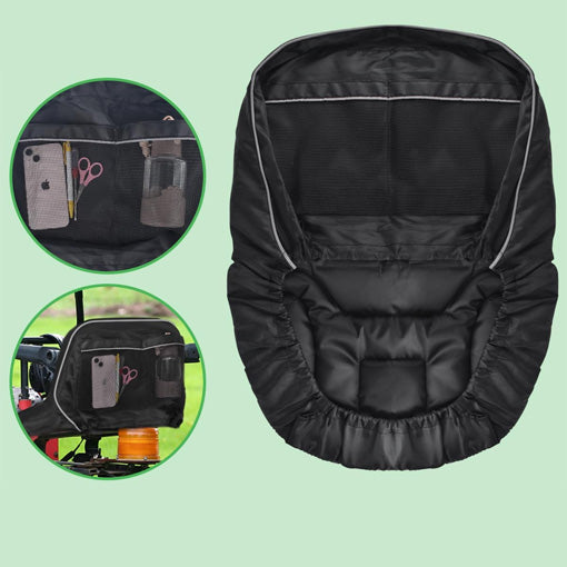 Tractor Seat Cover with Drink Pouch