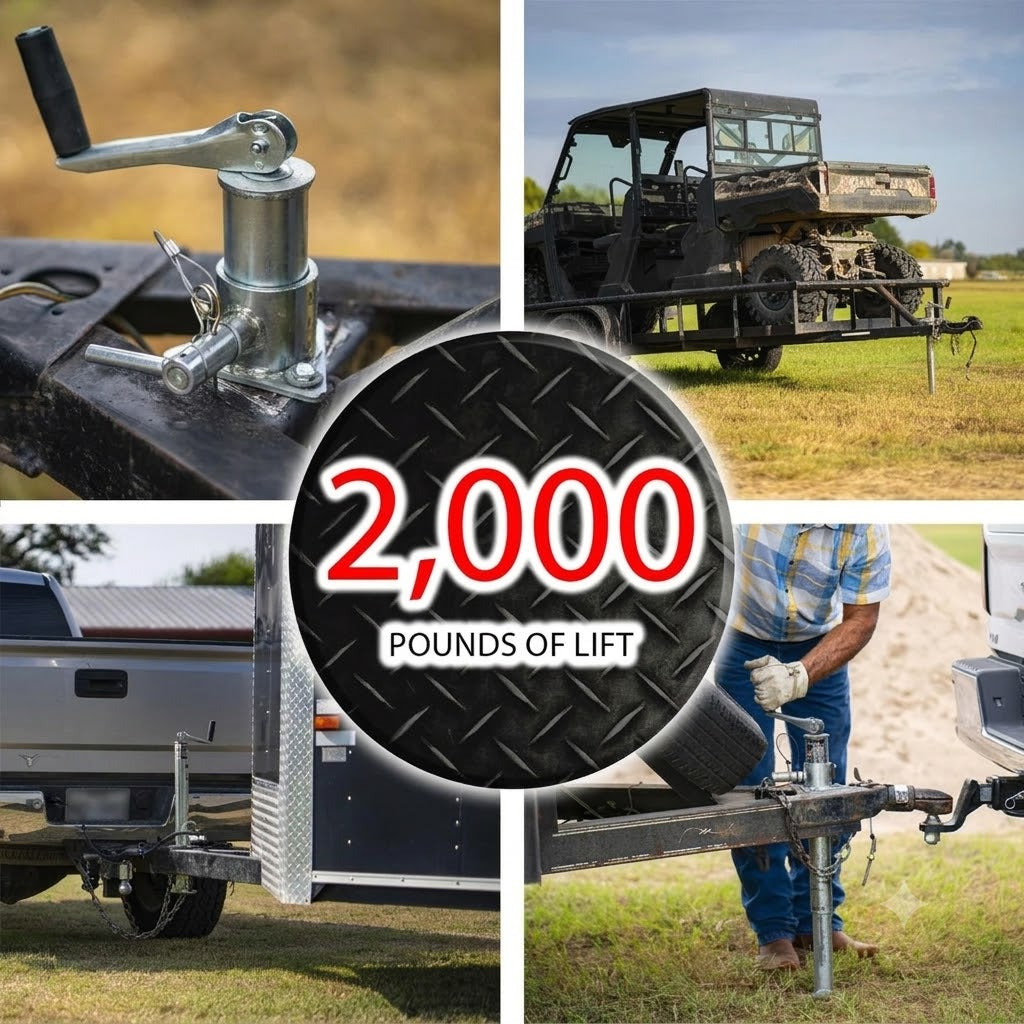 2000lb No-Crank Trailer Tongue Jack