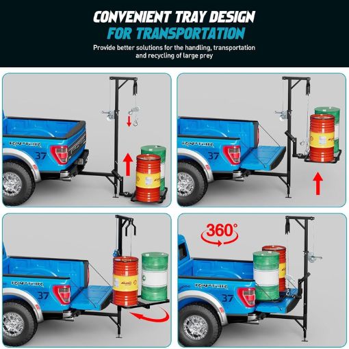 360-Degree Swivel Heavy Duty Hitch-Mounted Lifting System