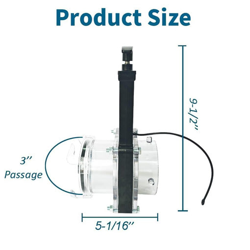 RV 3-inch Clear Waste Valve Sewer Gate