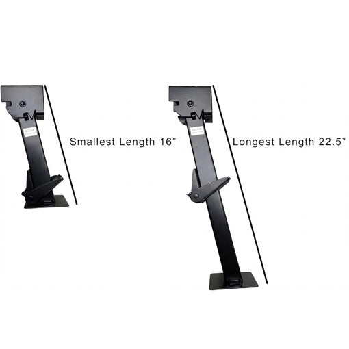 Extended RV Cargo Trailer Telescoping Swing Down Jacks