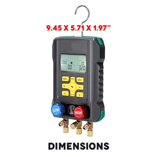 Refrigeration Digital Manifold HVAC System Gauge Set