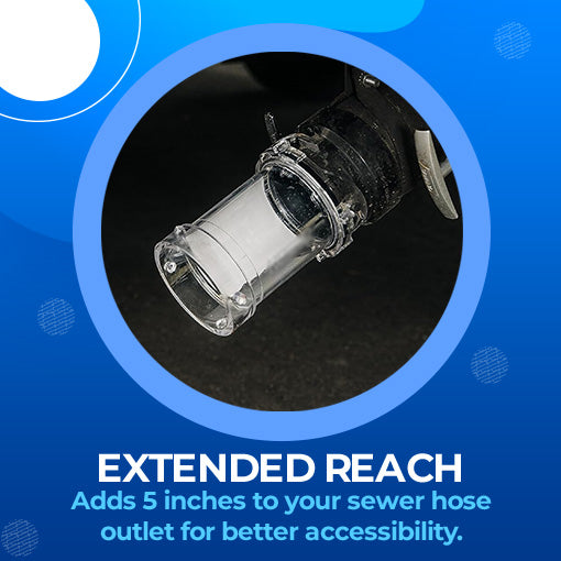 Clear RV Sewage Hose Adapter