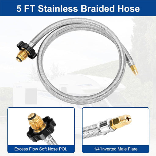Propane Brass Tee 4-Port Adapter Kit