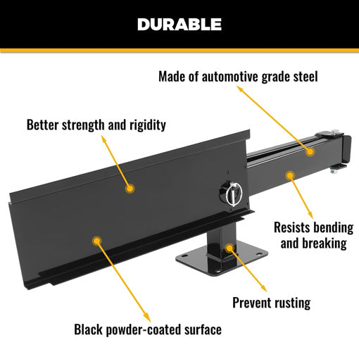 RV Bumper-Mounted Swing Arm Assembly