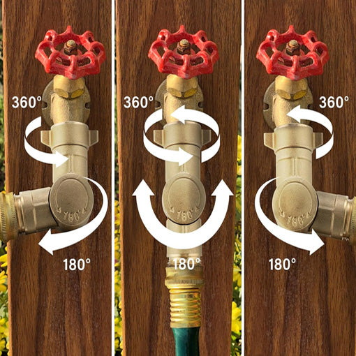 RV 180-Degree Rotating Hose Elbow Connector
