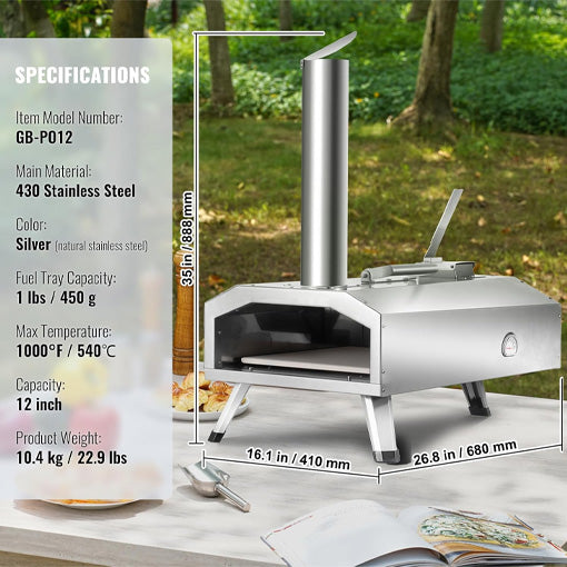 Portable Multi-Fuel Outdoor Pizza Oven