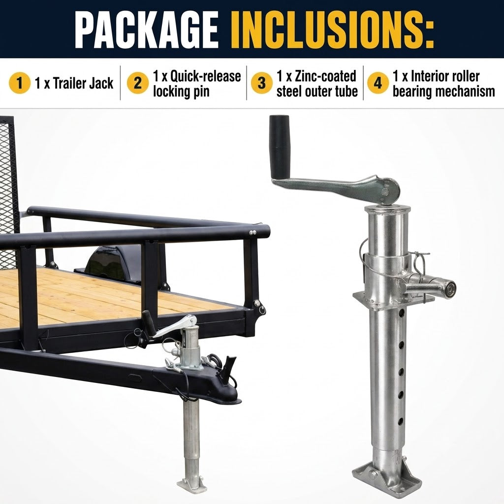 2000lb No-Crank Trailer Tongue Jack