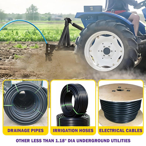 Bolt-on Tractor Trencher Pipe Layer Attachment