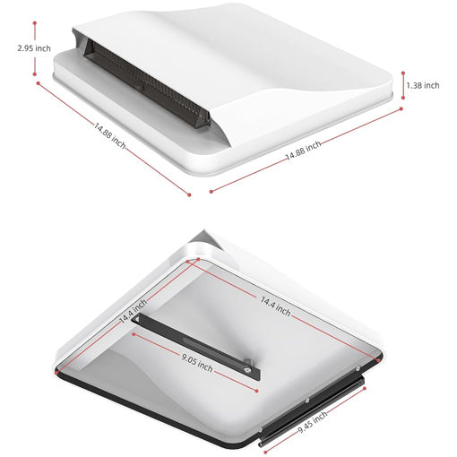 14-Inch Universal RV Roof Vent with Continuous Ventilation