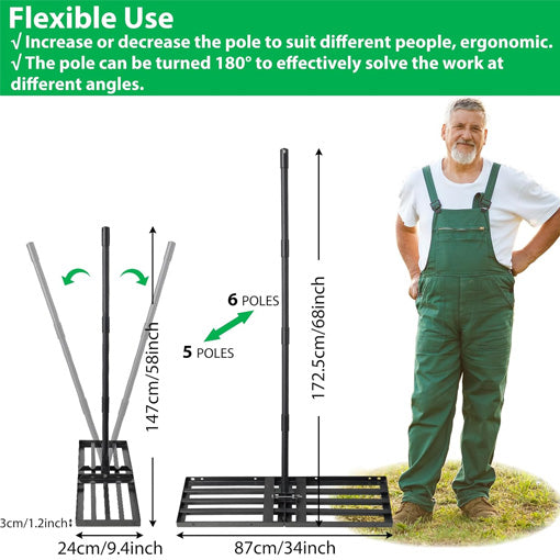 Large Lawn Leveling Rake