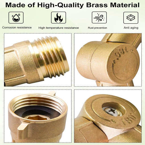 RV 180-Degree Rotating Hose Elbow Connector