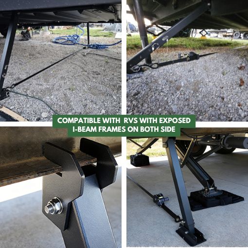 Heavy-Duty I-Beam Mount RV Stabilizer