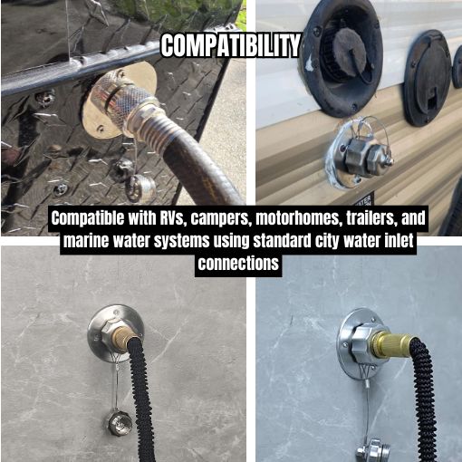 Metal RV City Water Inlet Replacement with Check Valve