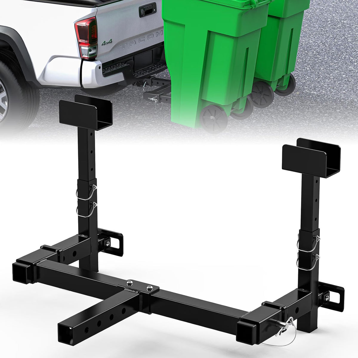 2" Dual Trash Can Hauler Hitch