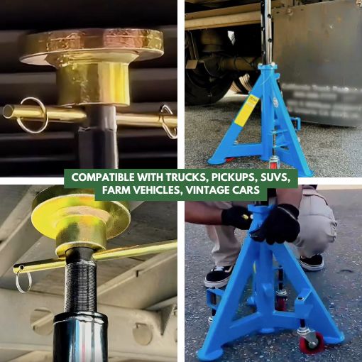 16-Ton Heavy-duty Truck Support Stand with Wheels