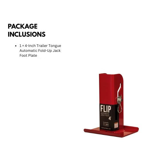 4-Inch Trailer Tongue Automatic Fold-Up Jack Foot Plate