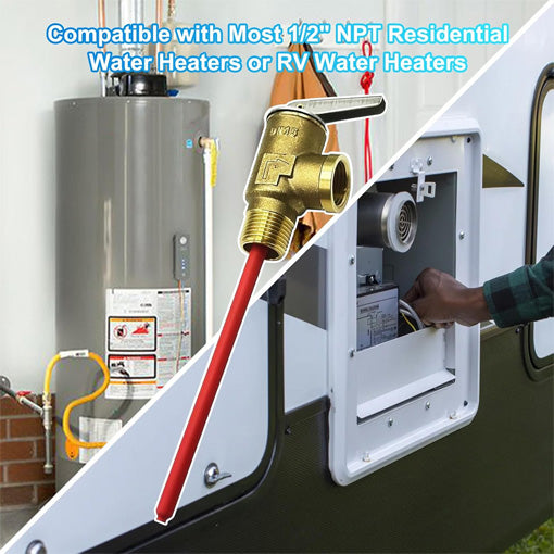 RV Water Heater Pressure Relief Valve