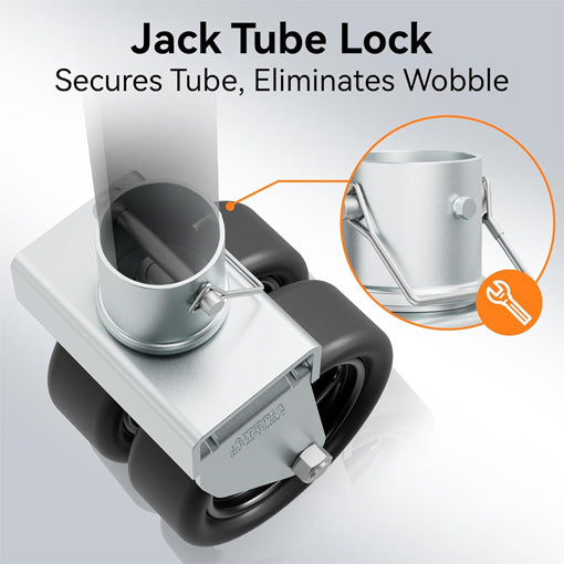 Heavy Duty Dual 6" Trailer Jack Swivel Caster