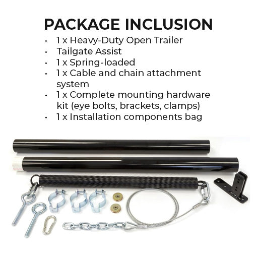 Heavy-Duty Open Trailer Tailgate Assist