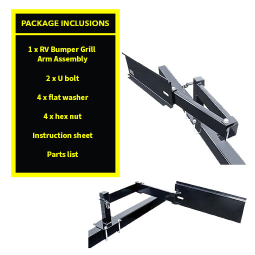 RV Bumper Grill Arm Assembly
