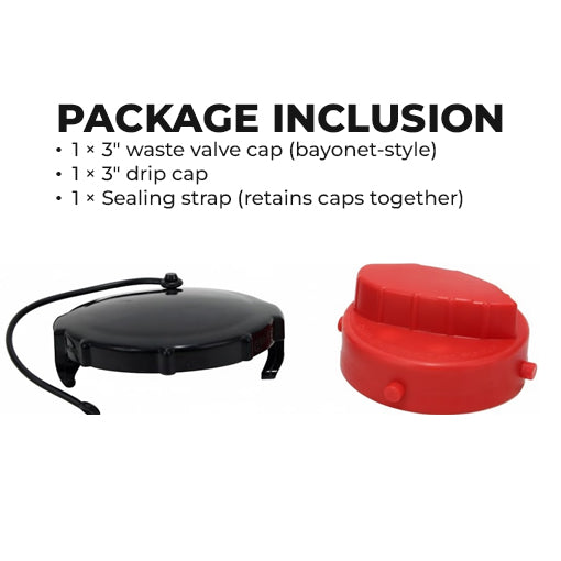 RV Universal Drain Hose Bayonet Drip Cap Set