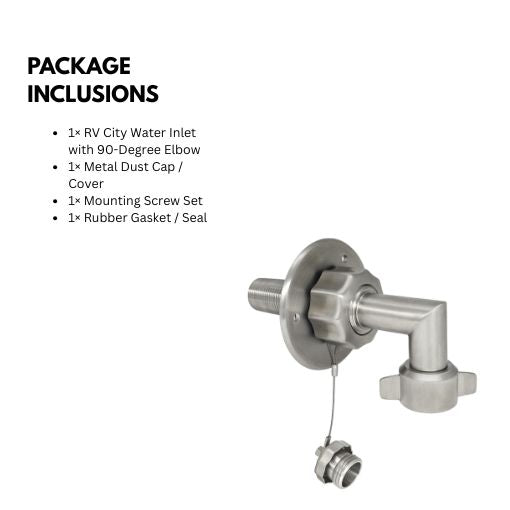 RV City Water Inlet with 90-Degree Elbow