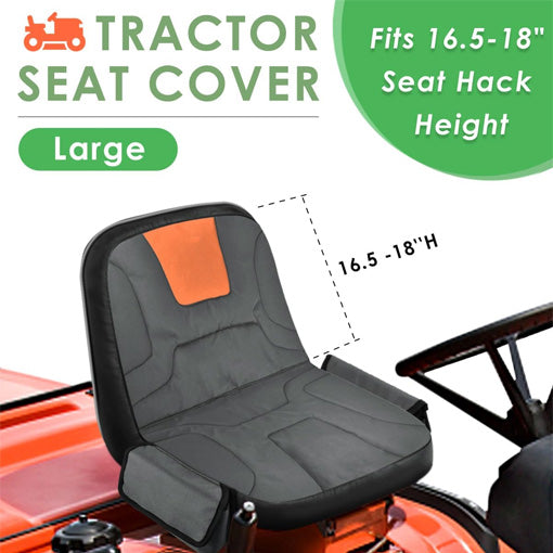 Tractor Seat Cover with Drink Pouch