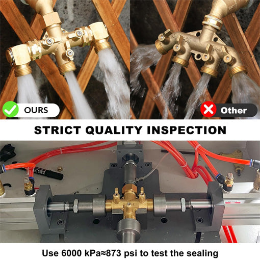 3-Way High Flow Splitter with Swivel Elbow Connector