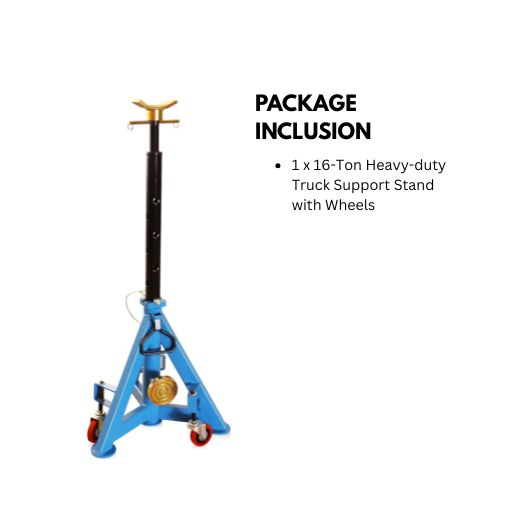 16-Ton Heavy-duty Truck Support Stand with Wheels