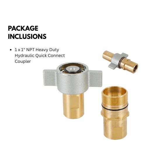 1" NPT Heavy Duty Hydraulic Quick Connect Coupler