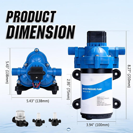 Quiet 12V RV Fresh Water Pump Replacement