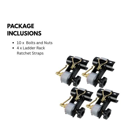 Ladder Rack Ratchet Straps with J-Hook