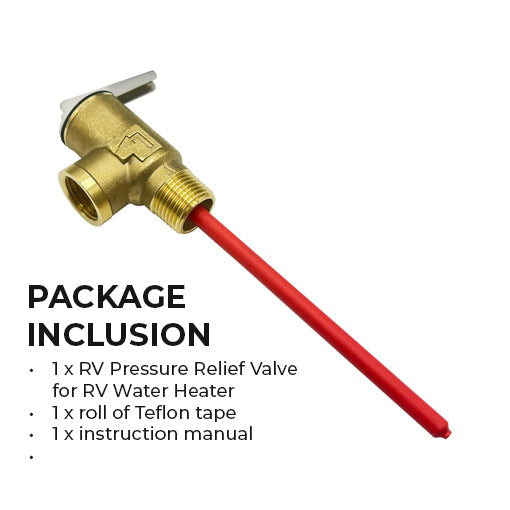 RV Water Heater Pressure Relief Valve