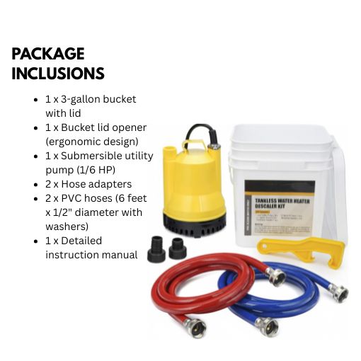 Portable Tankless Water Heater Flushing Kit