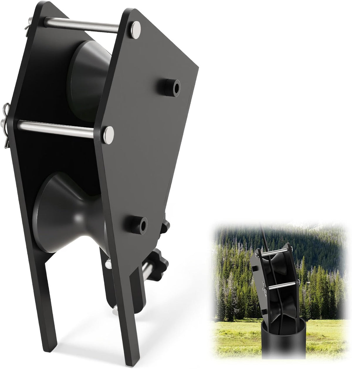 Well Pump Pulling Tool with POM Roller & Removable Side Rails